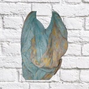 Blue, yellow and Gray scarf